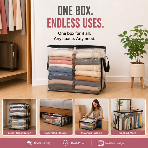 Large Dustproof Storage Box - Simplify Home Organization!
